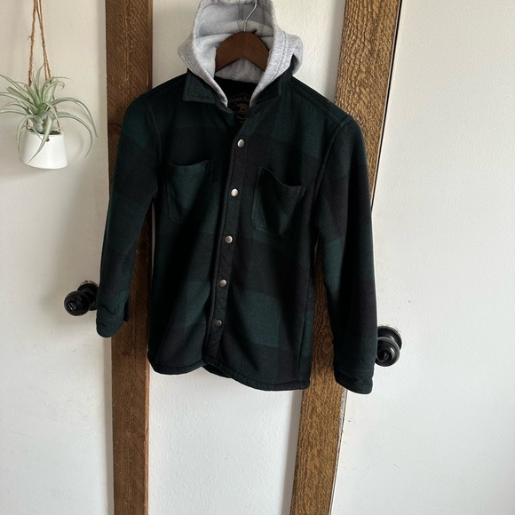 Green and Gray Plaid Hoodie Jacket - Picture 13 of 15